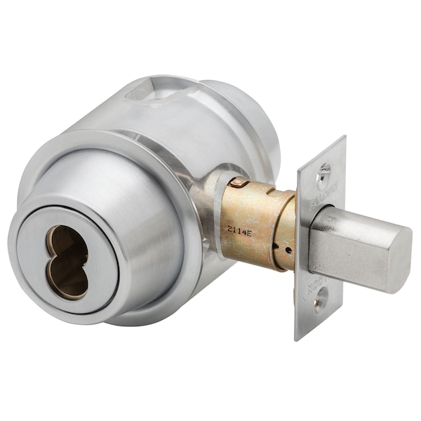 Grade 2 Single Cylinder w/ Interior Rose Deadbolt, SFIC Less Core, 26D